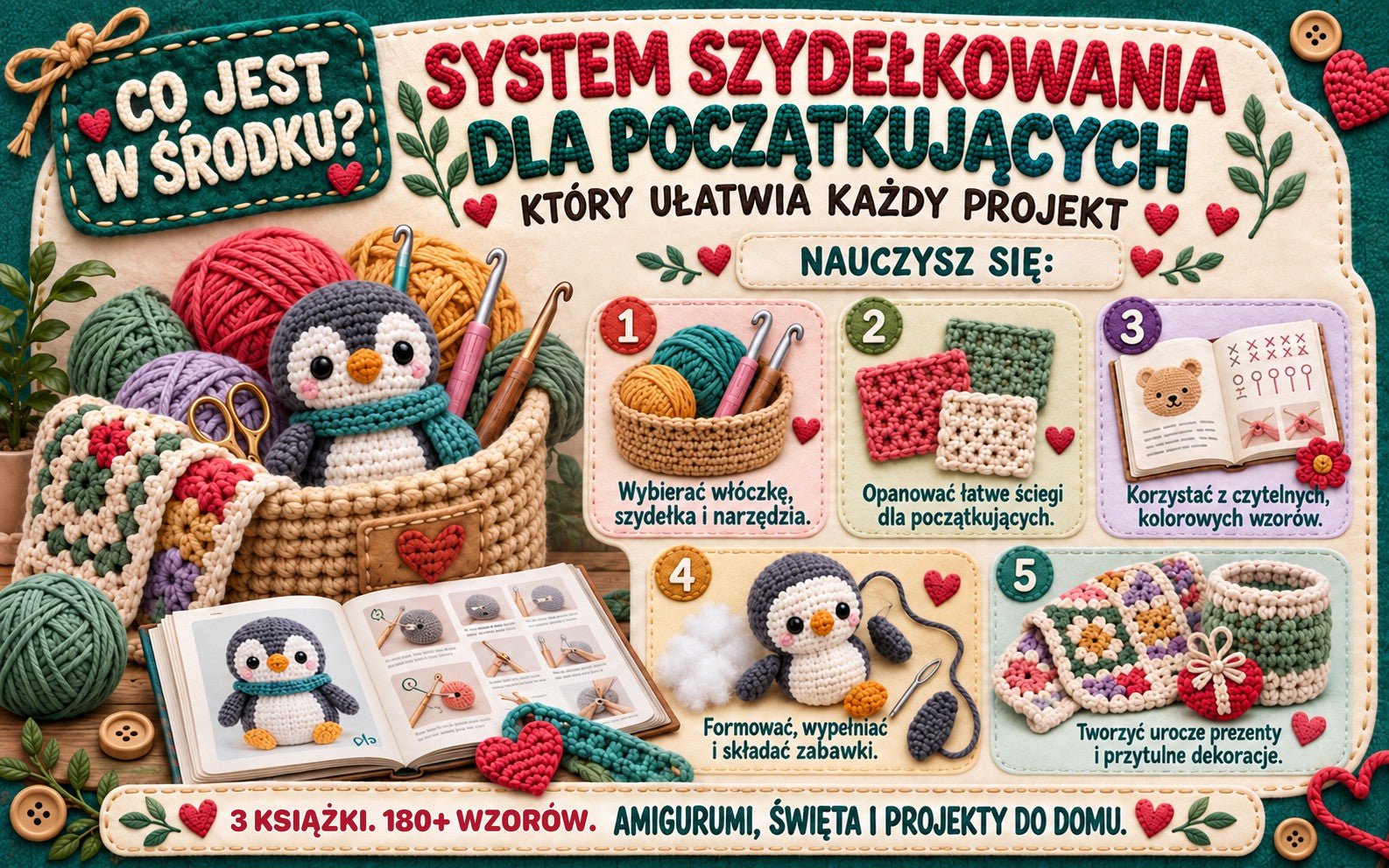 Co jest w środku: system szydełkowania dla początkujących, który ułatwia każdy projekt