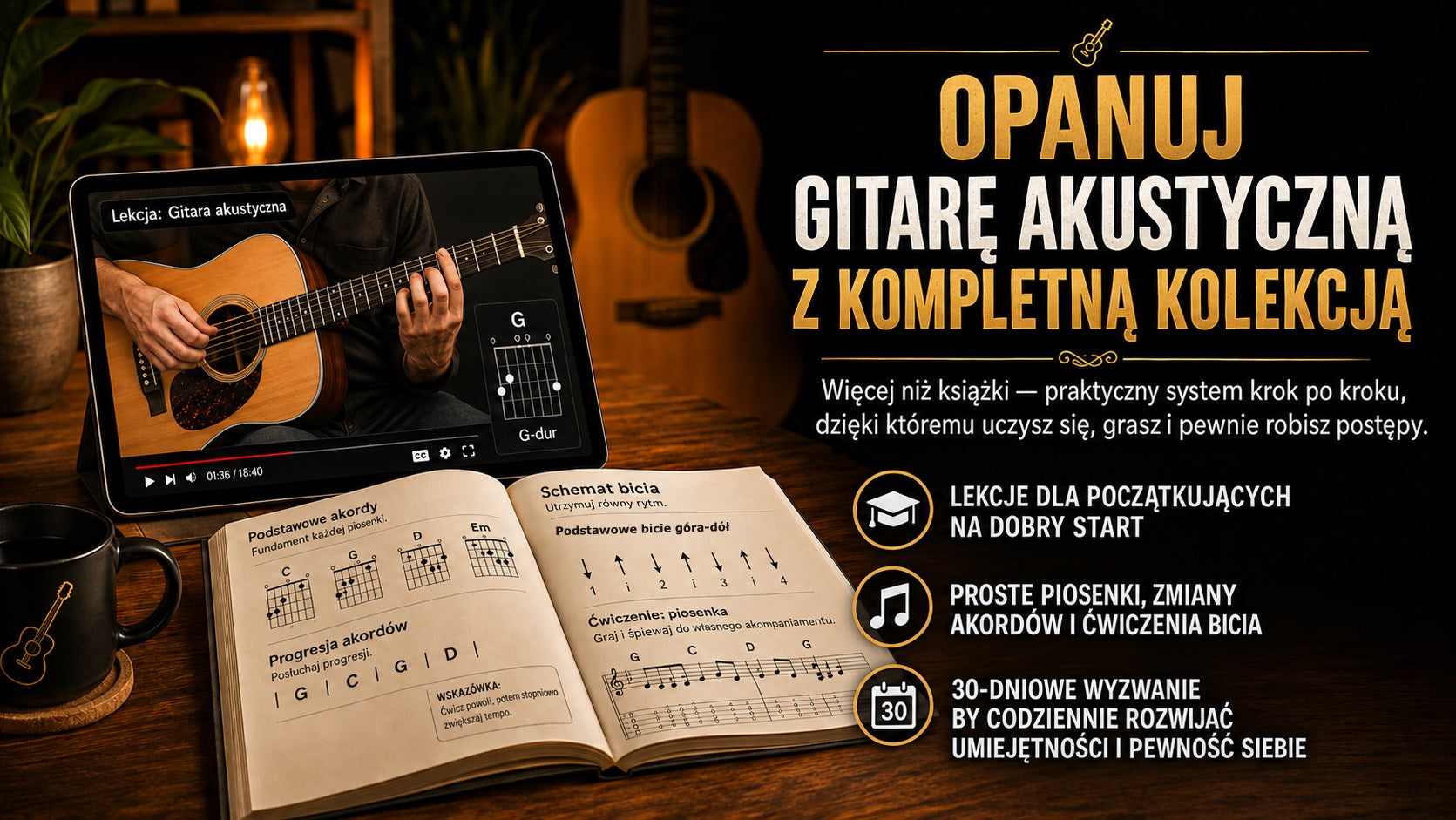 Nauka gry na gitarze akustycznej