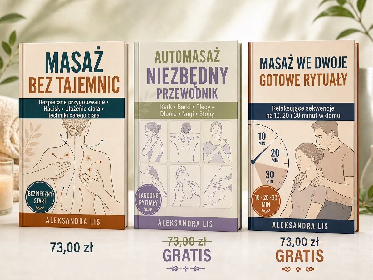 Trzy książki o masażu w jednym pakiecie
